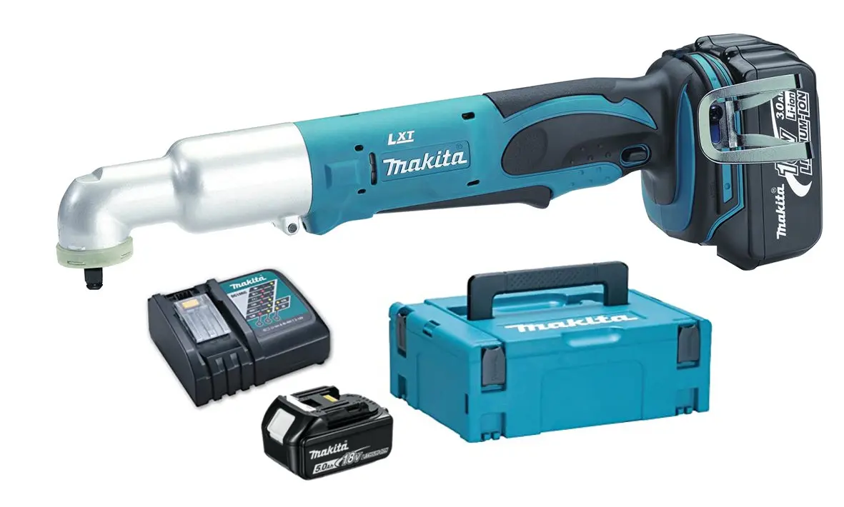 Makita - 18V AKU úhlový rázový šroubovák, 2x aku Li-ion LXT 5,0 Ah, nabíječka DTL063RTJ