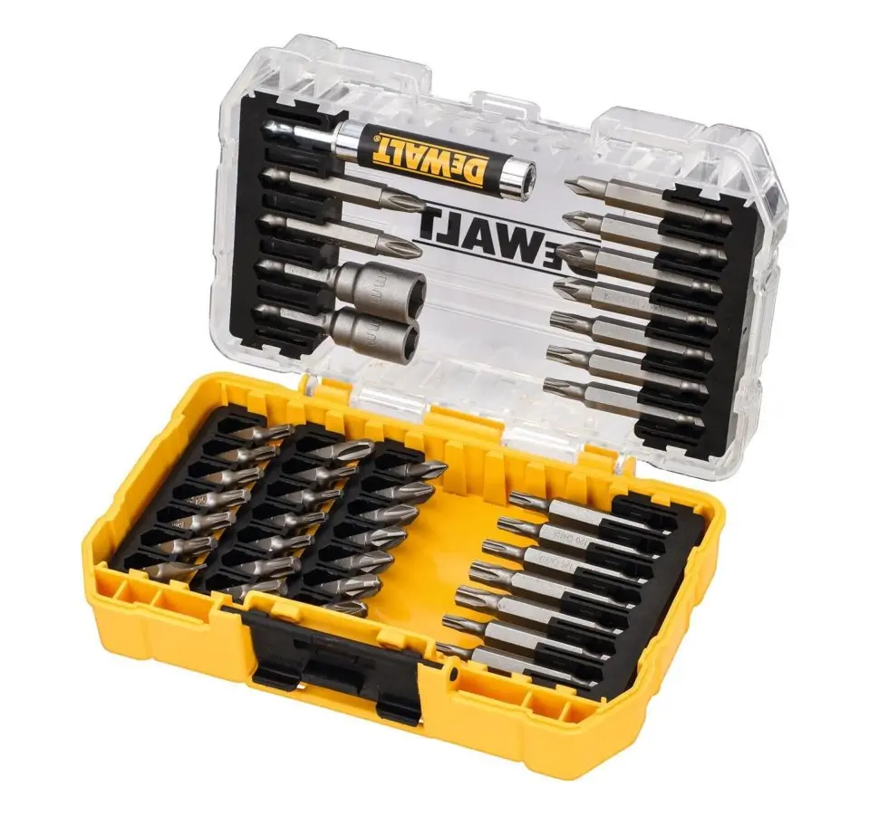 DeWALT DT70705 sada bitů 40 dílná TOUGH CASE+ s průhledným víkem
