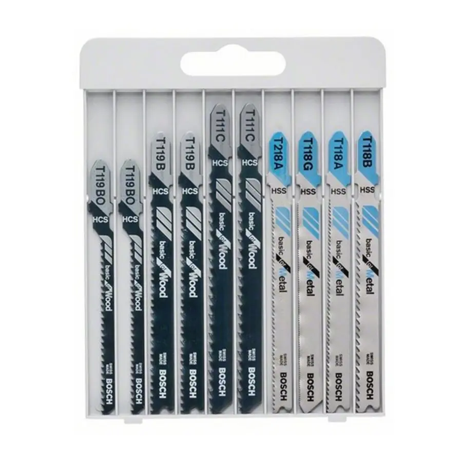 Bosch 2607010630 10dílná sada pilových plátků pro kmitací pily Basic for Metal and Wood T 119