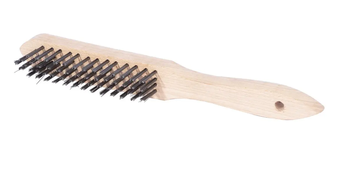 XTline XT701111056 kartáč ocelový 4 řadý ocel hladká 0,3 dřevěná rukojeť