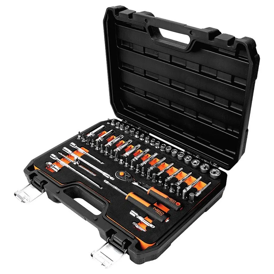 NEO TOOLS 10-008-1 gola sada 1/4", 63 dílů, EVA pěna