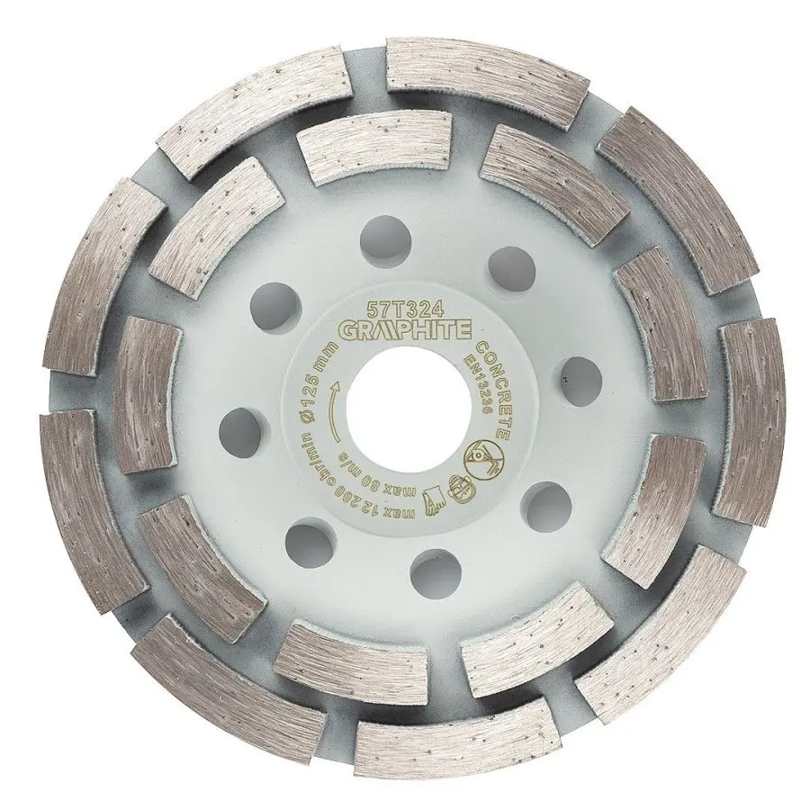 VERTO GRAPHITE 57T324 kotouč diamantový brusný dvouřadý 125mm