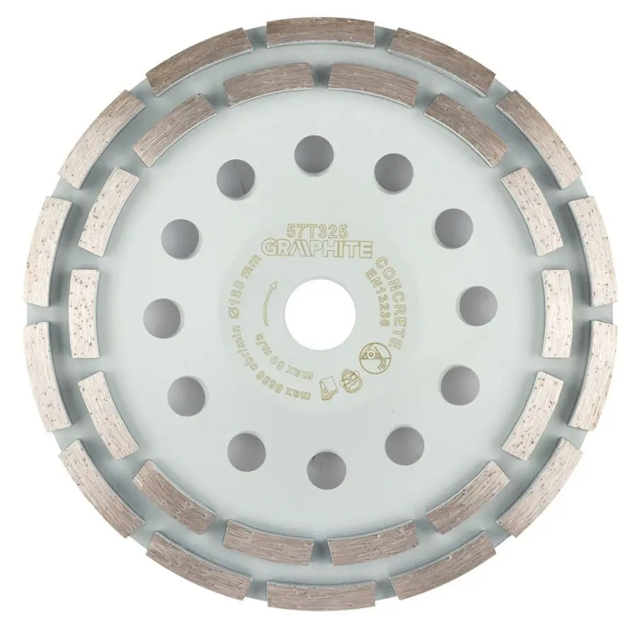 VERTO GRAPHITE 57T325 kotouč diamantový brusný dvouřadý 180mm
