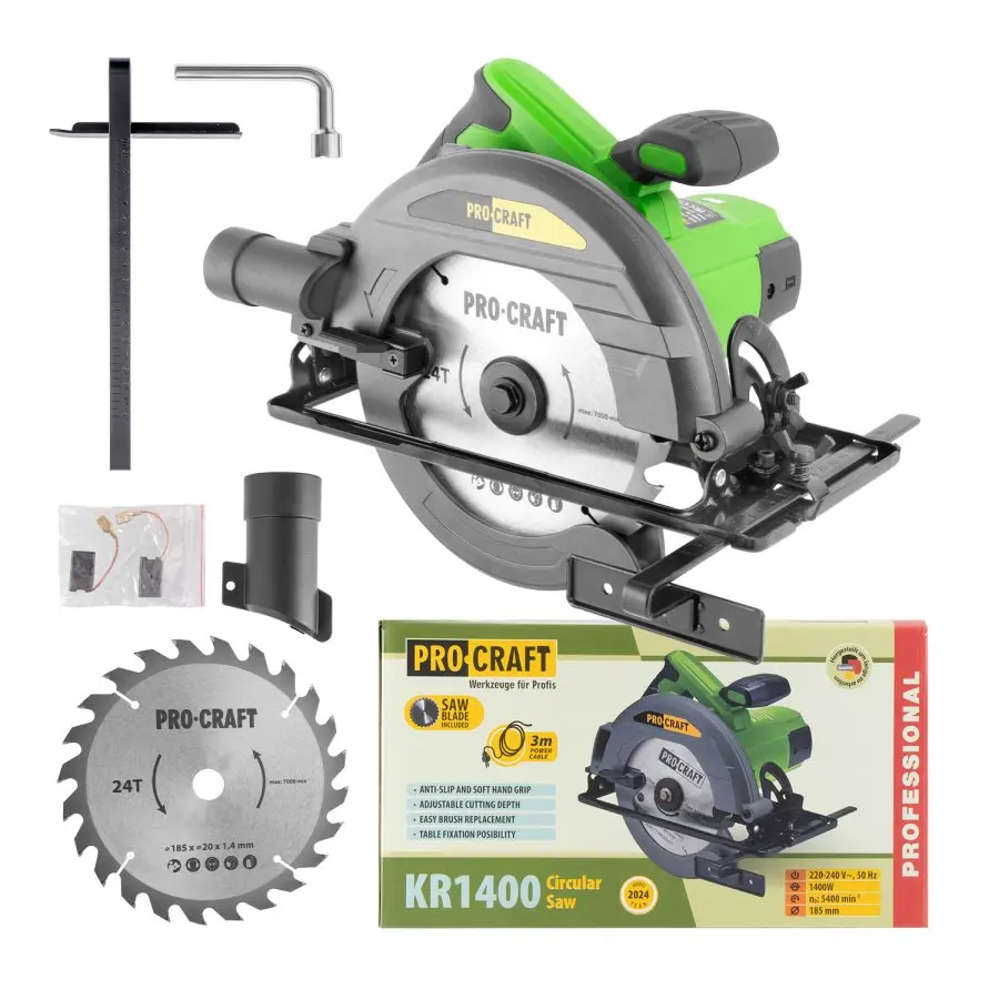PROCRAFT KR1400 kotoučová pila 185mm 1400W