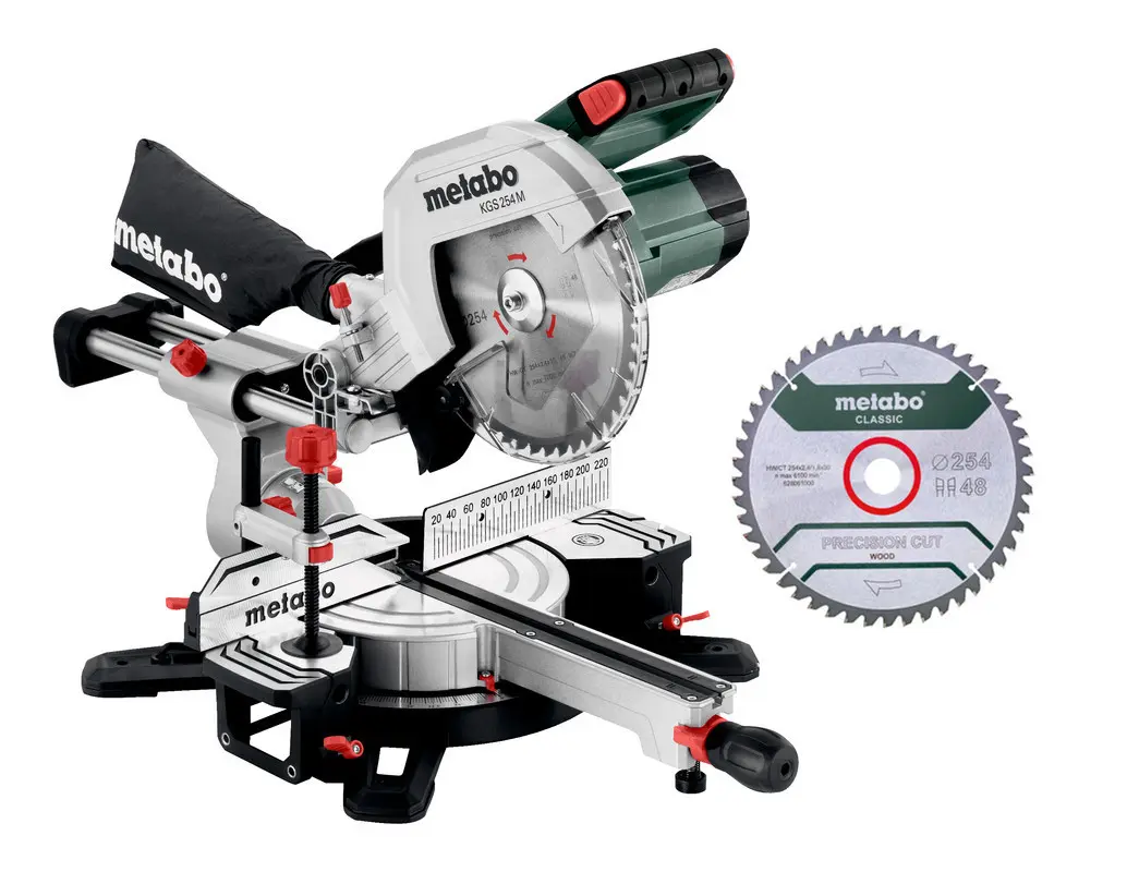 Metabo - Kapovací a pokosová pila 254 mm, 1450 W, s pojezdem 613254900