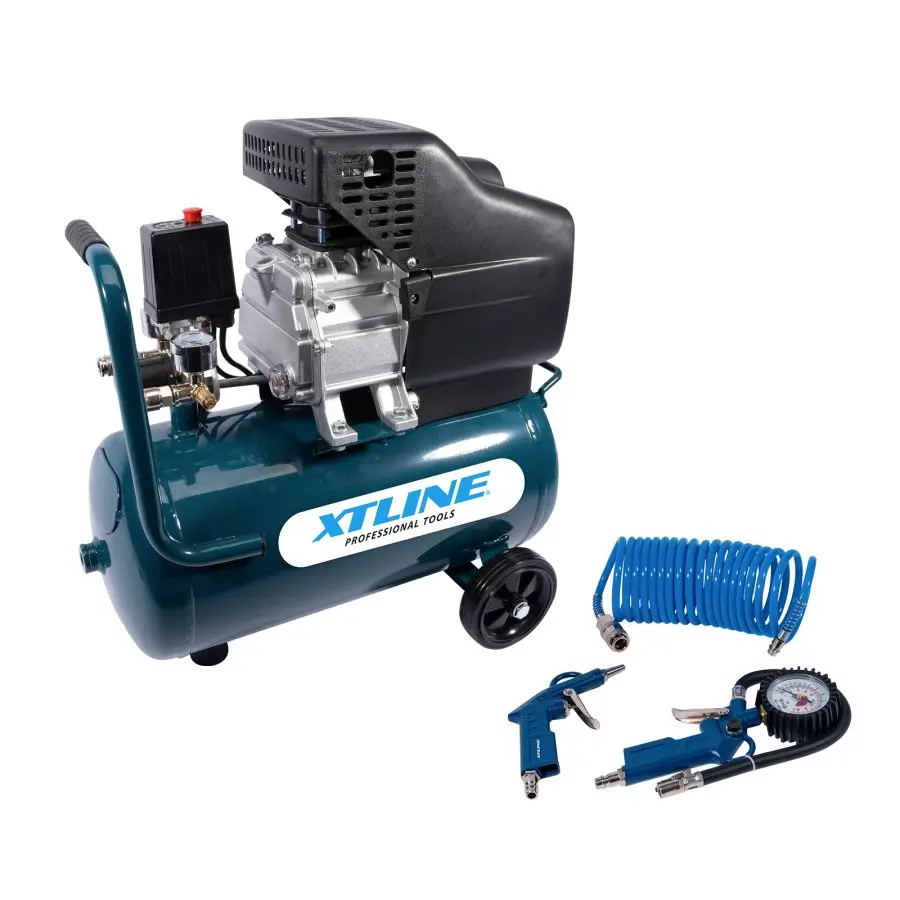 XTline XT2003SET kompresor olejový 1500 W 24 lit.+3 dilný set