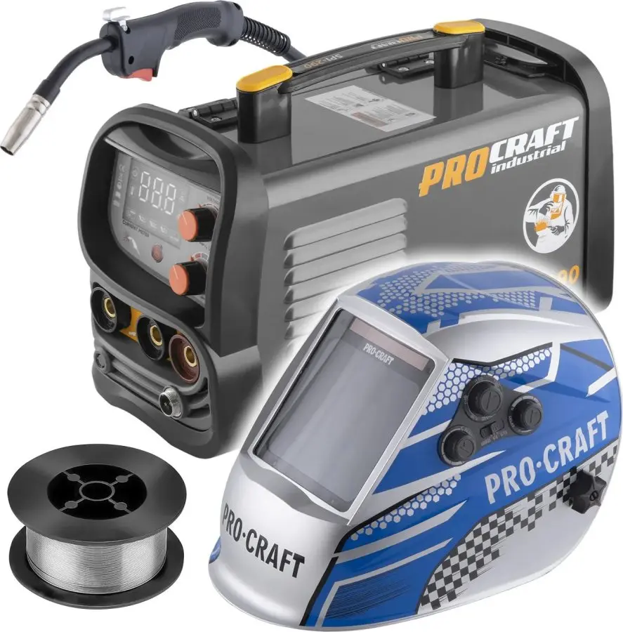 PROCRAFT SSPI-290/FW81/SHP kombinovaná invertorová svářečka Co Flux s drátem a kuklou