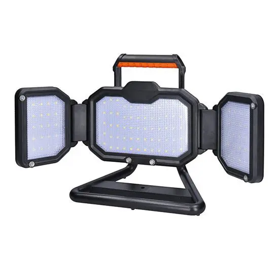 SOLIGHT WM-30W-RE aku LED reflektor 30W, 3000lm, otvírací, přenosný, nabíjecí
