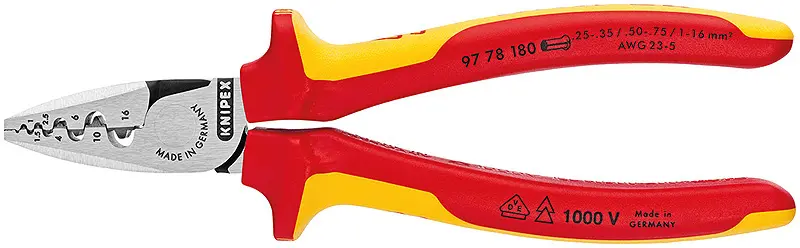 Krimpovací kleště na koncové dutinky 180 mm - 9778180