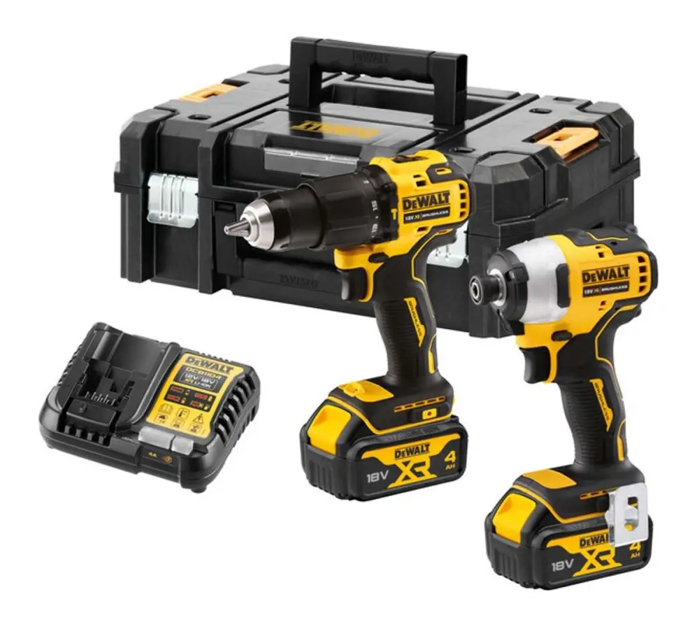 DeWALT - 18V AKU sada příklepové vrtačky a rázového utahováku, 2x aku 2,0 Ah Li-Ion, nabíječka DCK2062D2T