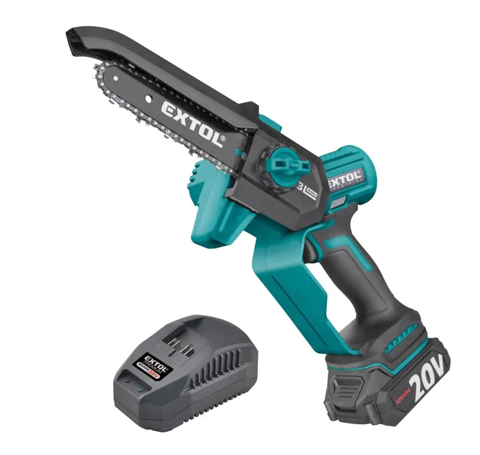EXTOL INDUSTRIAL 8791922 jednoruční aku řetězová pila 13cm SHARE 20V LiIon 2Ah BRUSHLESS