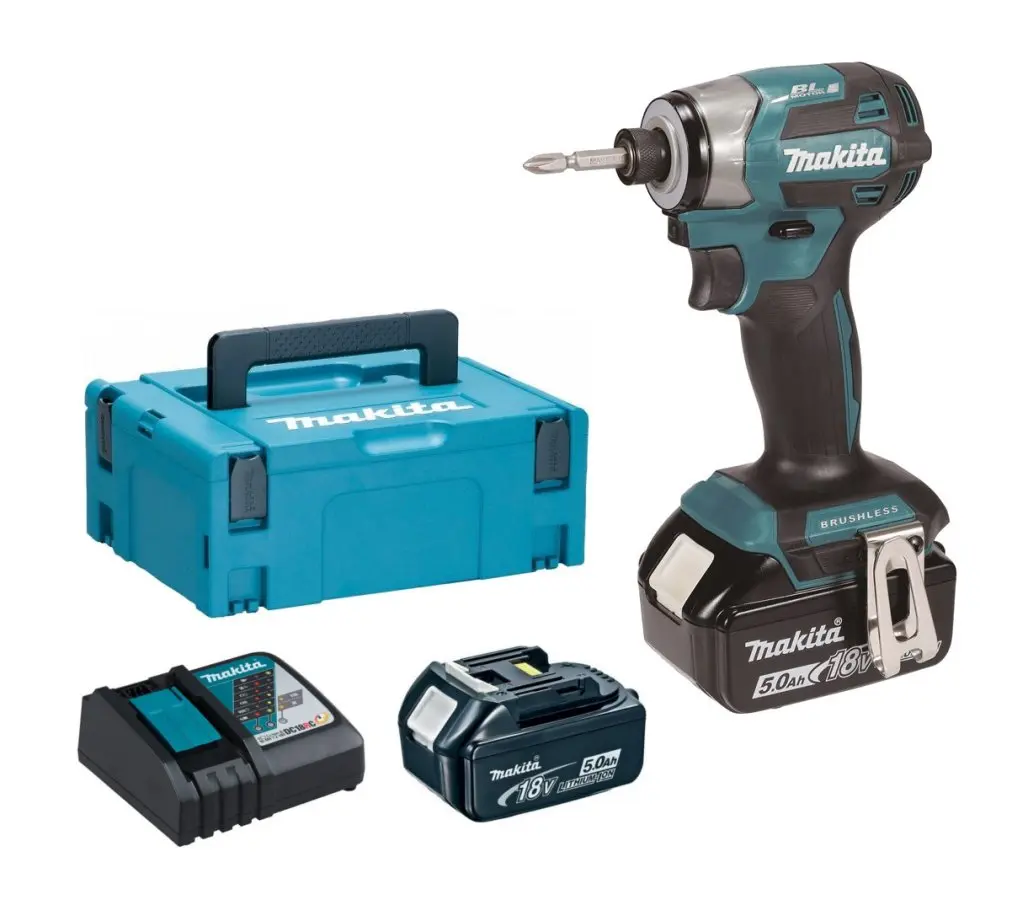 MAKITA DTD173RTJ aku rázový bezuhlíkový utahovák 1/4" LiIon LXT 18V 2x5Ah v Makpacu