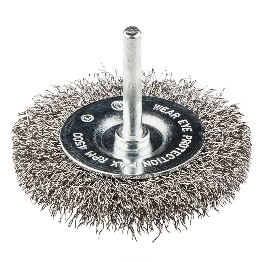 NEO TOOLS 57-601 kartáč drátěný nerezový obvodový  50mm, vlnitý drát, stopka