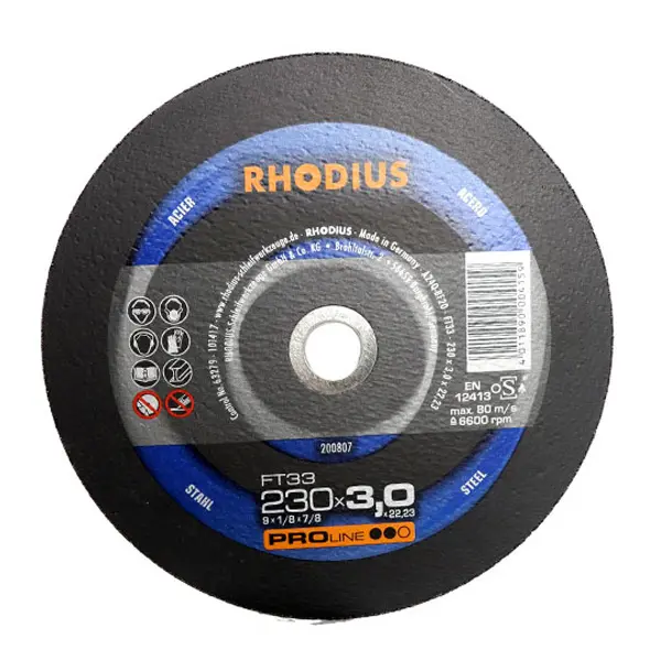 RHODIUS 230x3.0 FT33 PROline řezný kotouč na ocel