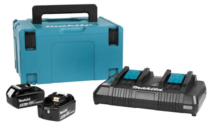 MAKITA 197629-2 LXT sada baterií 2ks BL1850B + dvojnabíječka DC18RD+kufr Makpac, ORIGINÁL