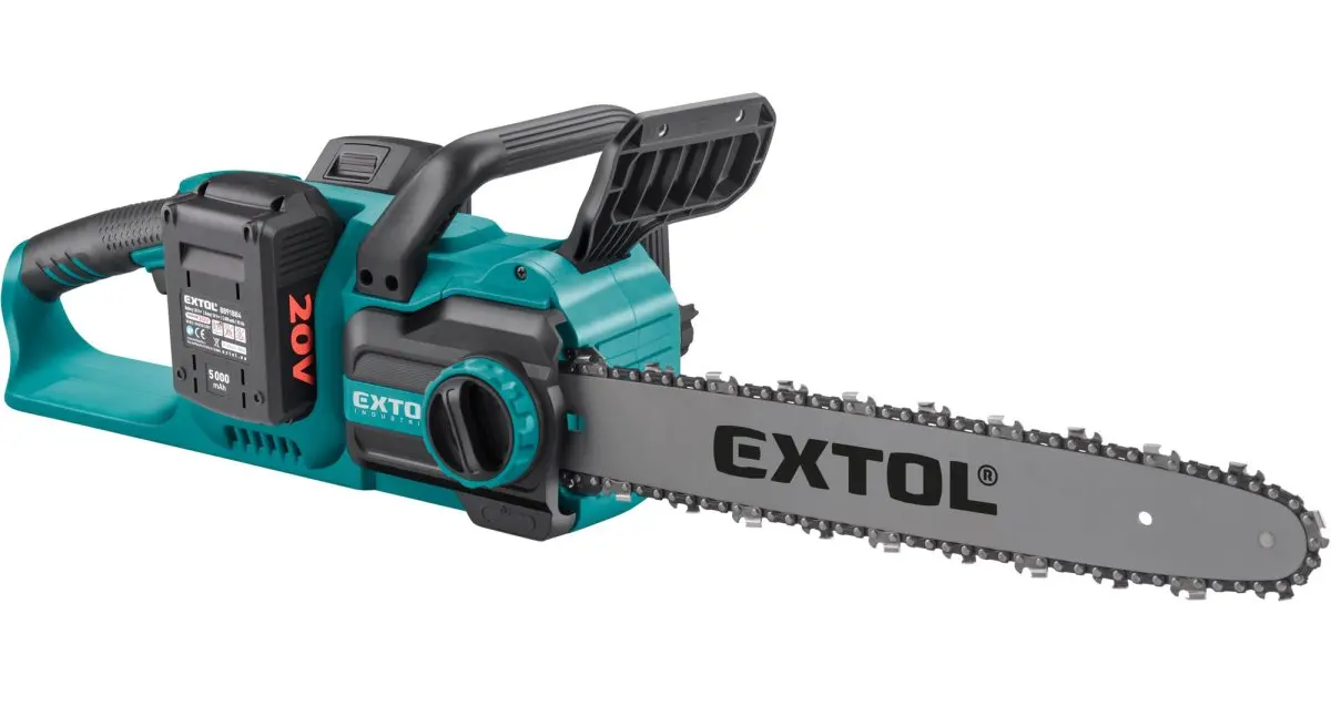 EXTOL INDUSTRIAL 8791920 aku řetězová pila BRUSHLESS 2x 20V LiIon 2x 4Ah SHARE20V 40cm