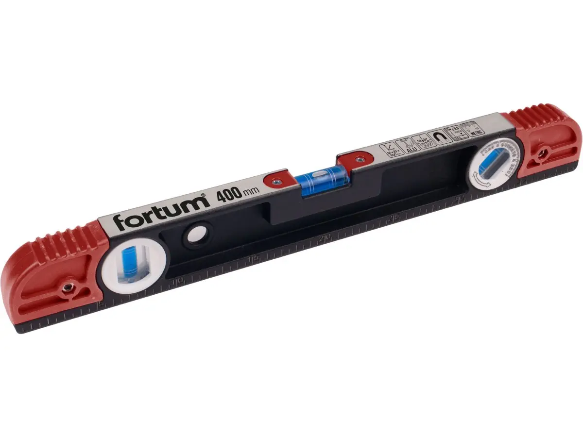 FORTUM 4783544 vodováha  40cm magnetická 2 libely + 1 otočná