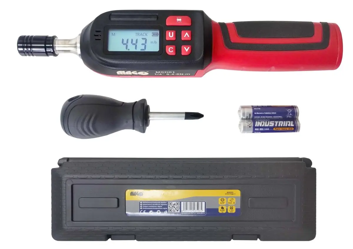MAGG MSD01 momentový šroubovák digitální 0,4-8 Nm 1/4"