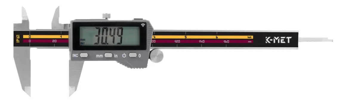 K-MET ICONIC Labo 6041-97-150 digitální posuvné měřítko 150mm, Bluetooth, IP67