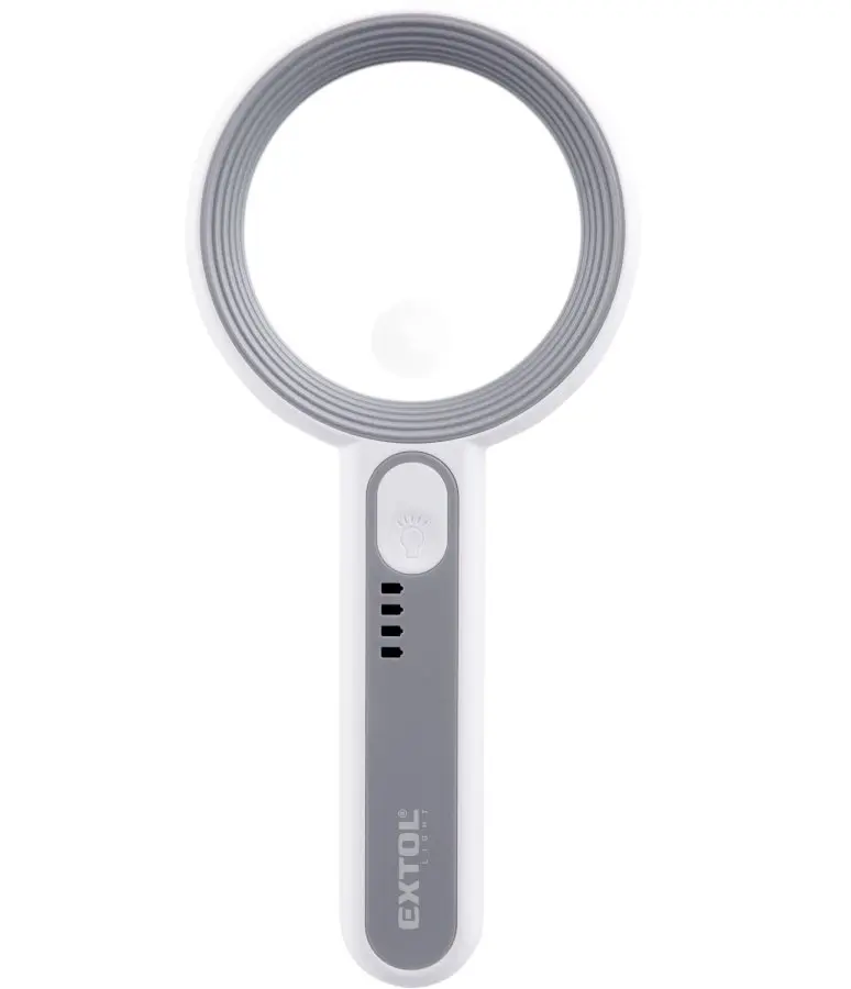 EXTOL LIGHT 43163 lupa se světlem 6 a 12x zvětšení, LiIon 650 mAh USB-C
