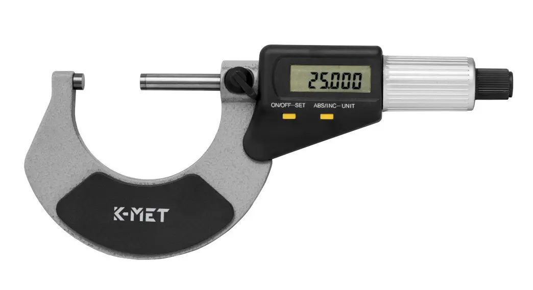 K-MET mikrometr třmenový digitální  0-25mm, 0,001mm, 7031-02-025