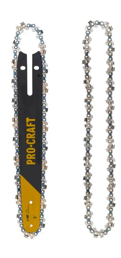 PROCRAFT S8 sada 2x pilový řetěz L.1/4.46 a lišta 200mm pro PKA32Li (46 čl. 1,1mm 1/4")