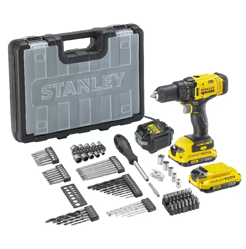Aku vrtačka Stanley V20 18V 2x2Ah 50Nm + AC