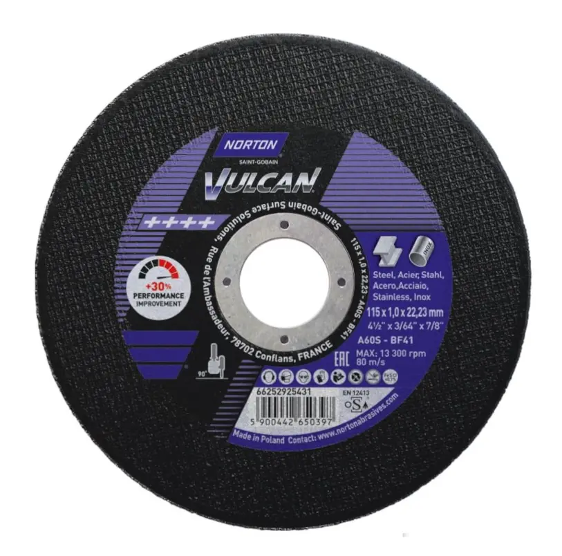 Norton VULCAN 115x1.0mm A60S-BF41 řezný kotouč na nerez a ocel 66252925431