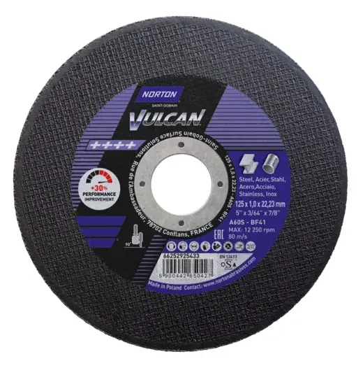 Norton VULCAN 125x1.0mm A60S-BF41 řezný kotouč na nerez a ocel 66252925433
