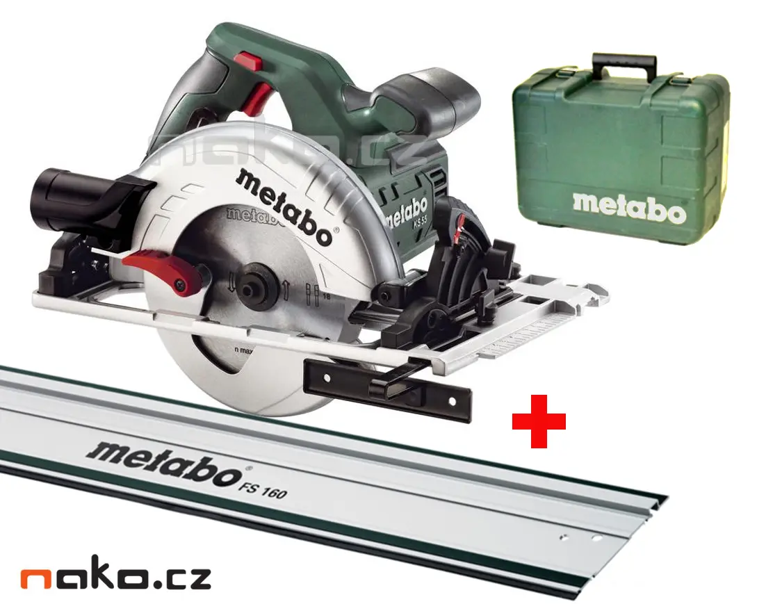 METABO KS 55 FS SET okružní pila v kufru + hliníková lišta FS 160, 691064000