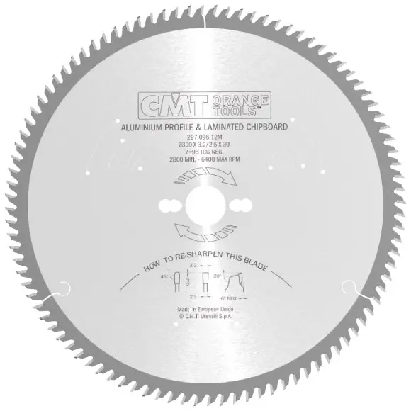 CMT Pilový kotouč na lamino, plast a neželezné kovy D190x2,8 d30 Z64 HM