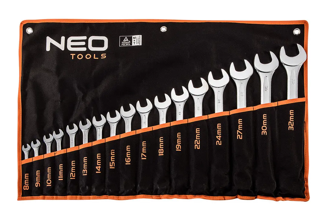 NEO TOOLS sada očkoplochých klíčů 8-32mm, 17ks, 09-753