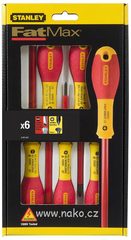 STANLEY 0-65-443 sada izolovaných šroubováků FatMax PL,PZ