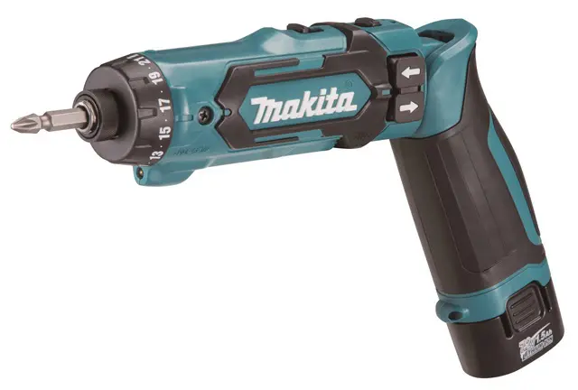 Makita - 7,2V AKU vrtací šroubovák, 2x aku Li-Ion 1,5 Ah, nabíječka DF012DSE