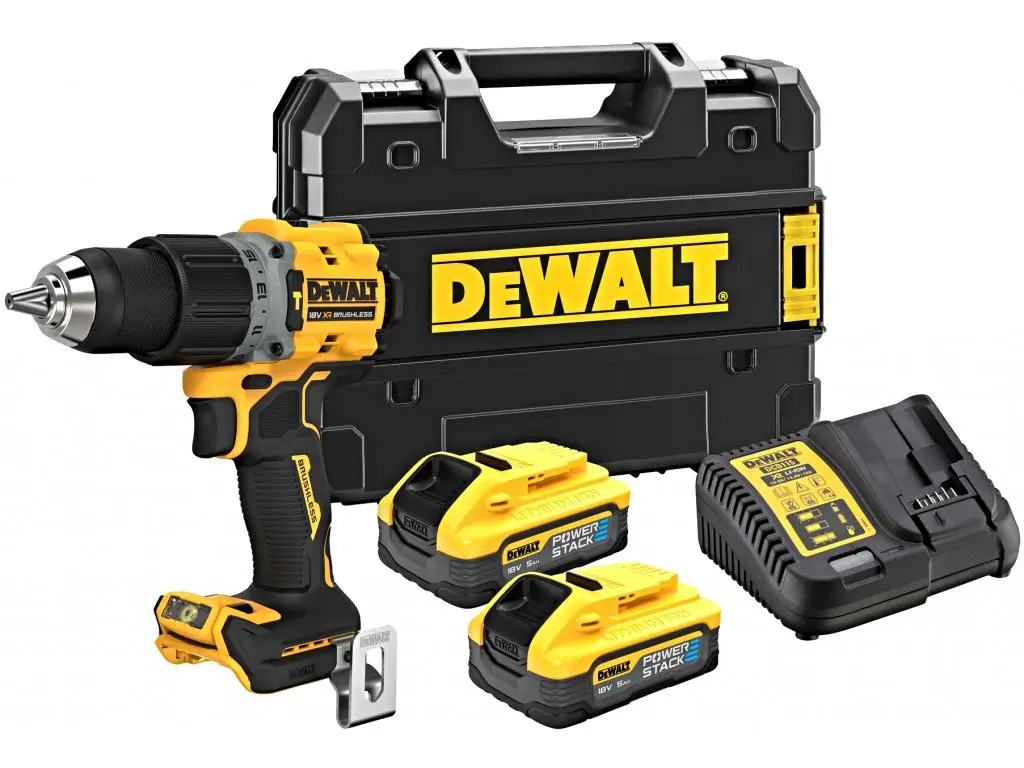 Bezuhlíková příklepová vrtačka DeWALT DCD805H2T POWERSTACK 18 V DCD805H2T