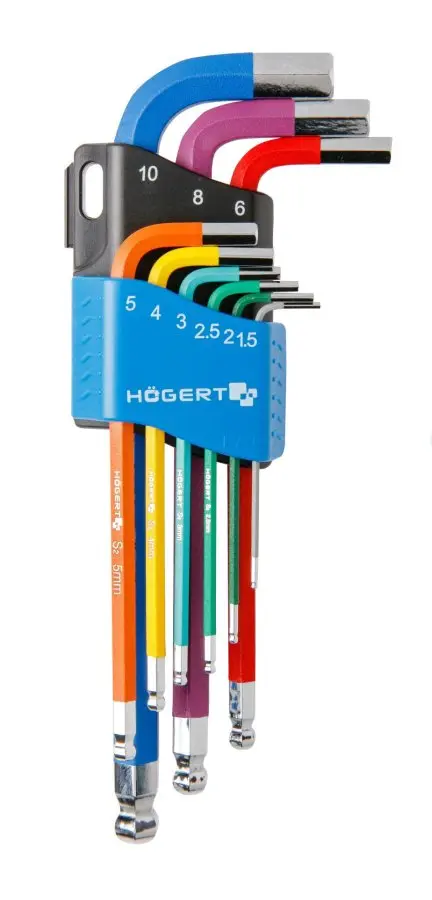 Sada šestihranných klíčů barevné  HOGERT HT1W806
