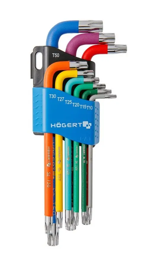 Sada barevných TORX klíčů  HOGERT HT1W817
