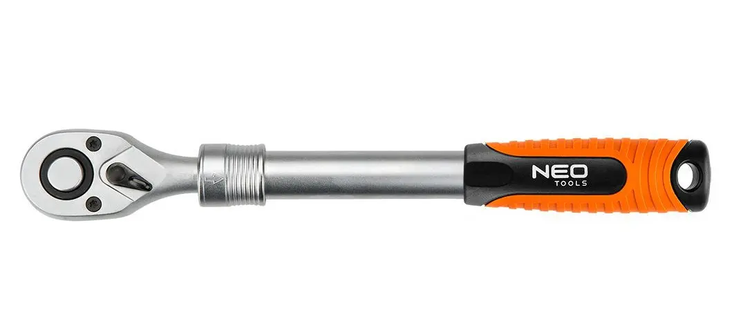 NEO TOOLS 08-502 ráčna teleskopická 1/4" s pojistkou a přepínací páčkou 72z