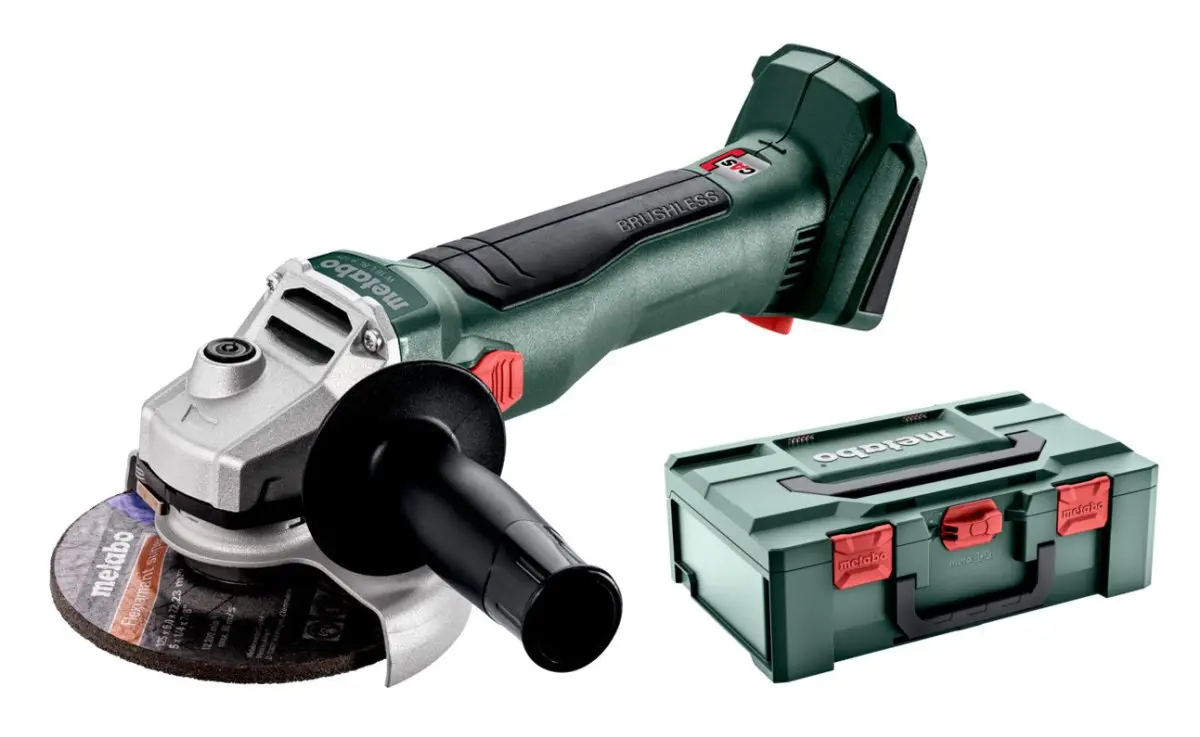 METABO W 18 L BL 9-125 aku úhlová bezuhlíková bruska v metaBOXu, bez baterií 602374840