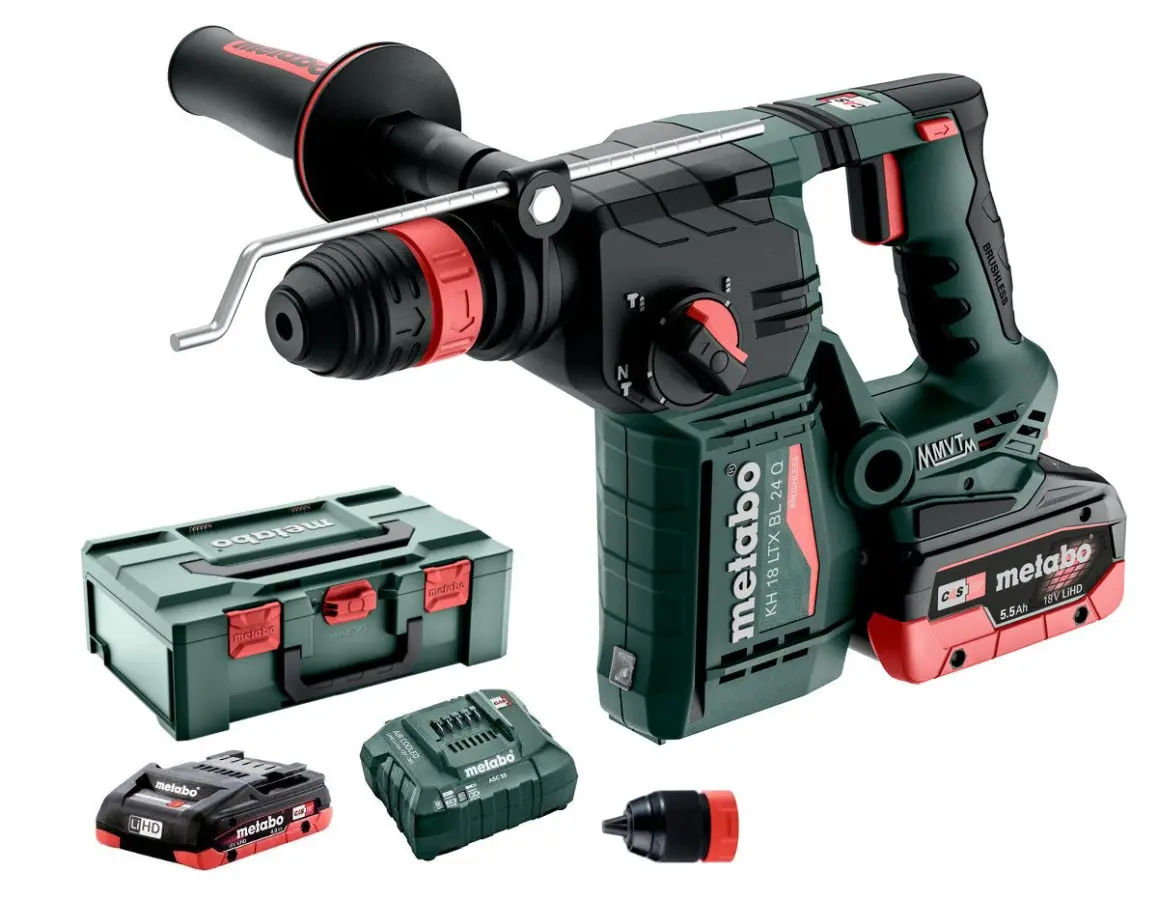 METABO KH 18 LTX BL 24 Q aku kombinované kladivo 18V 2x5,5Ah LiHD metaBOX 601714660