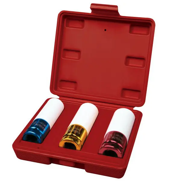 FORTUM hlavice nástrčné rázové, sada 3ks, 1/2“, 17-19-21mm, L 86mm 4700800