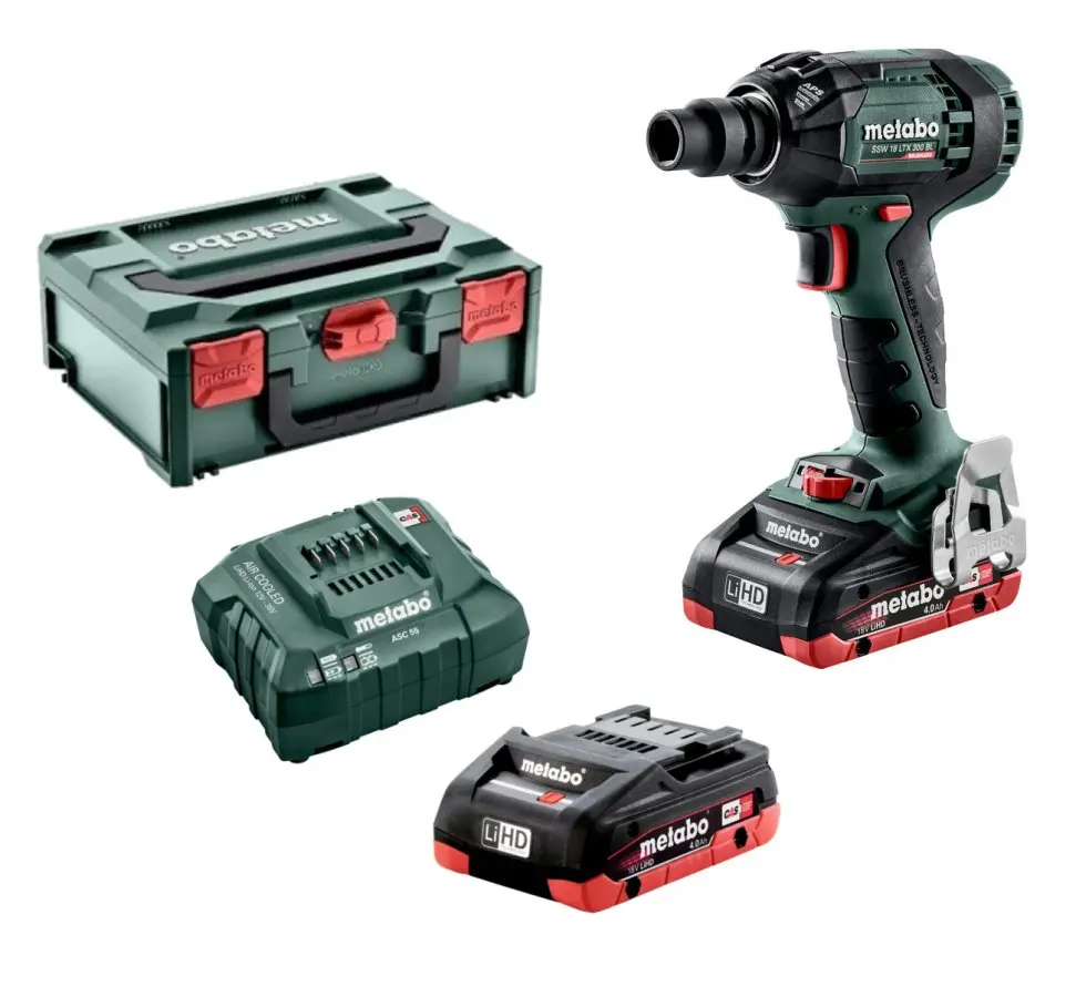 METABO SSW 18 LTX 300 BL aku rázový utahovák 1/2" 2x4.0Ah LiHD 602395800