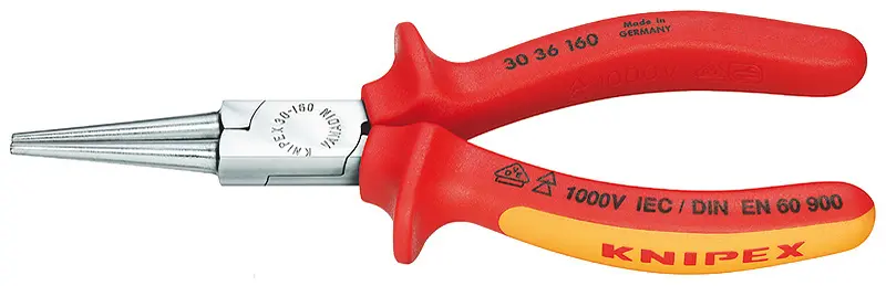 Rovné kulaté kleště 160 mm Knipex typu Langback chromované - 3036160