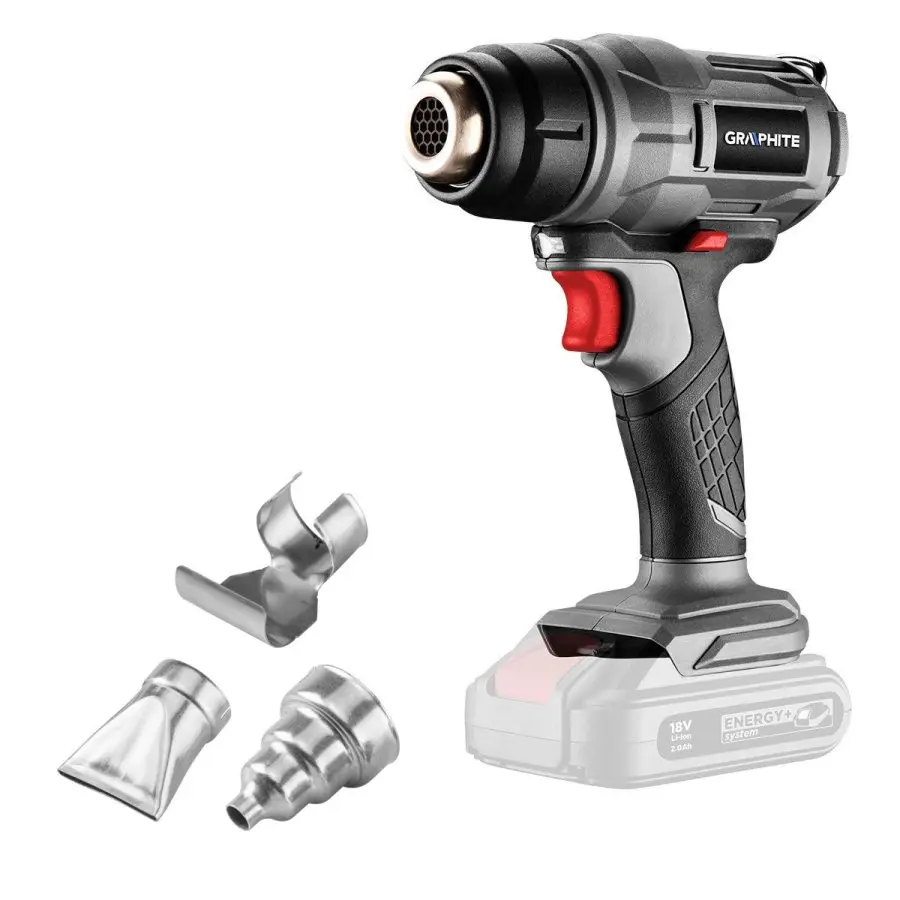 Horkovzdušná pistole ENERGY+ 270W, Graphite 58G082, Maximální teplota 550c, černá