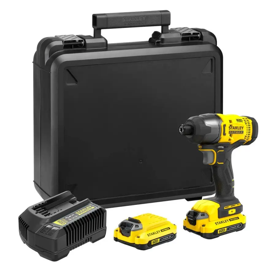 STANLEY FATMAX SFMCF800C2K-QW aku rázový utahovák 1/4" 18V LiIon 2x1,5Ah V20