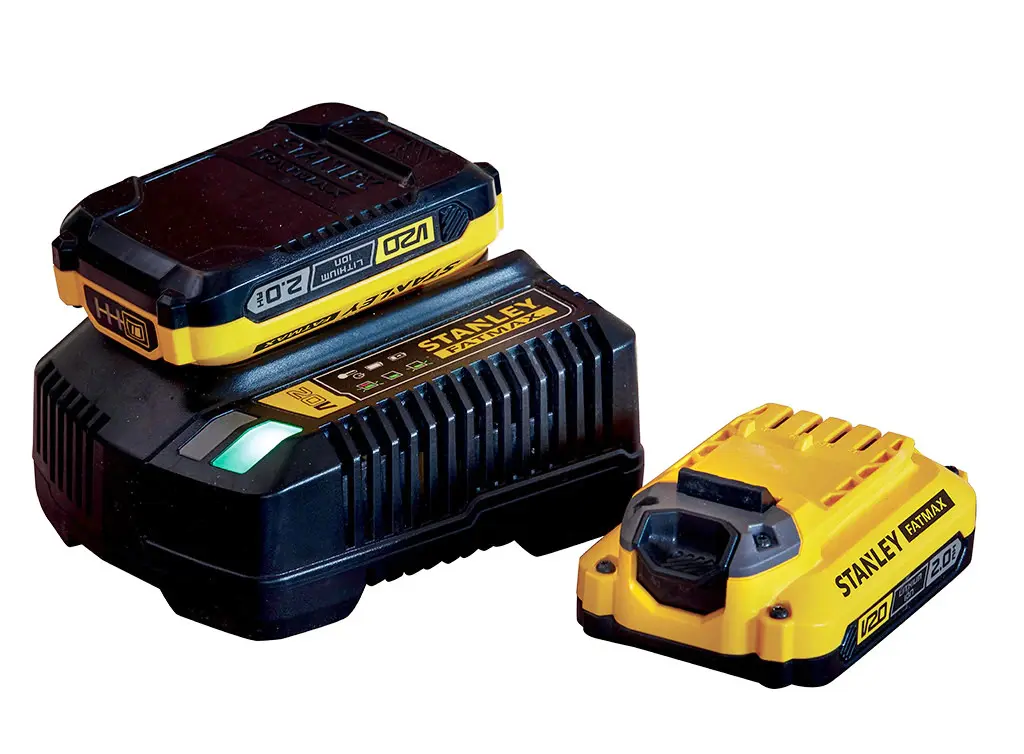 STANLEY FATMAX SFMCB12D2-QW startovací sada 18V 2x baterie 2Ah + nabíječka V20, ORIGINÁL