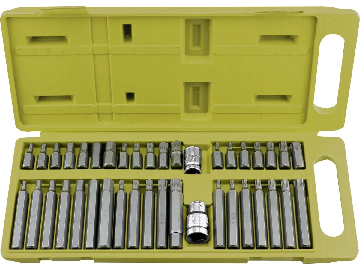EXTOL CRAFT 6640 sada bitů s hlavicemi IMBUS, TORX, XZN 40ks CrV