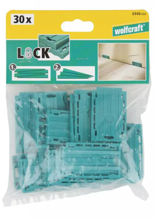 WOLFCRAFT 6946000 sada plastových univerzálních klínů, 30 ks