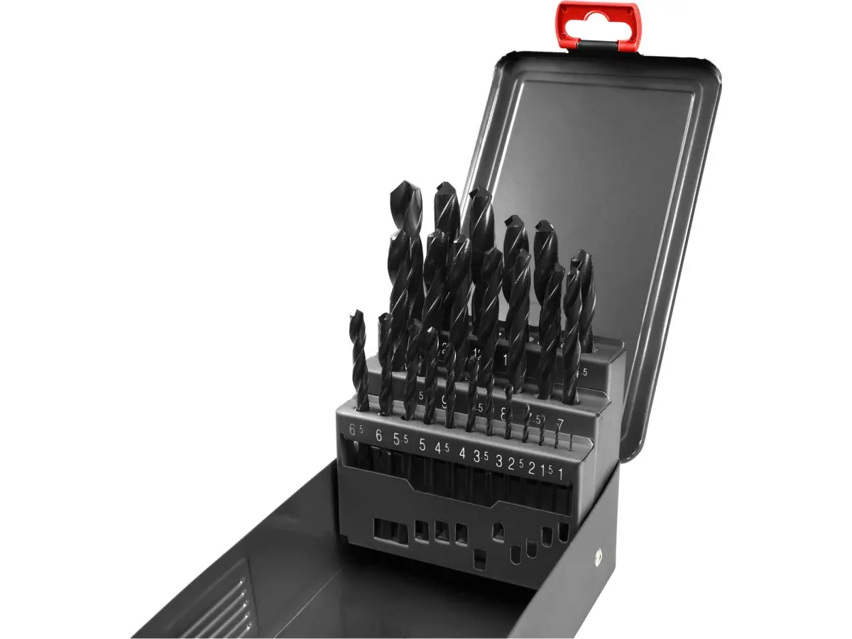 EXTOL PREMIUM 8801192 sada vrtáků do kovu v plechové boxu 1-13mm po 0,5mm 25ks HSS