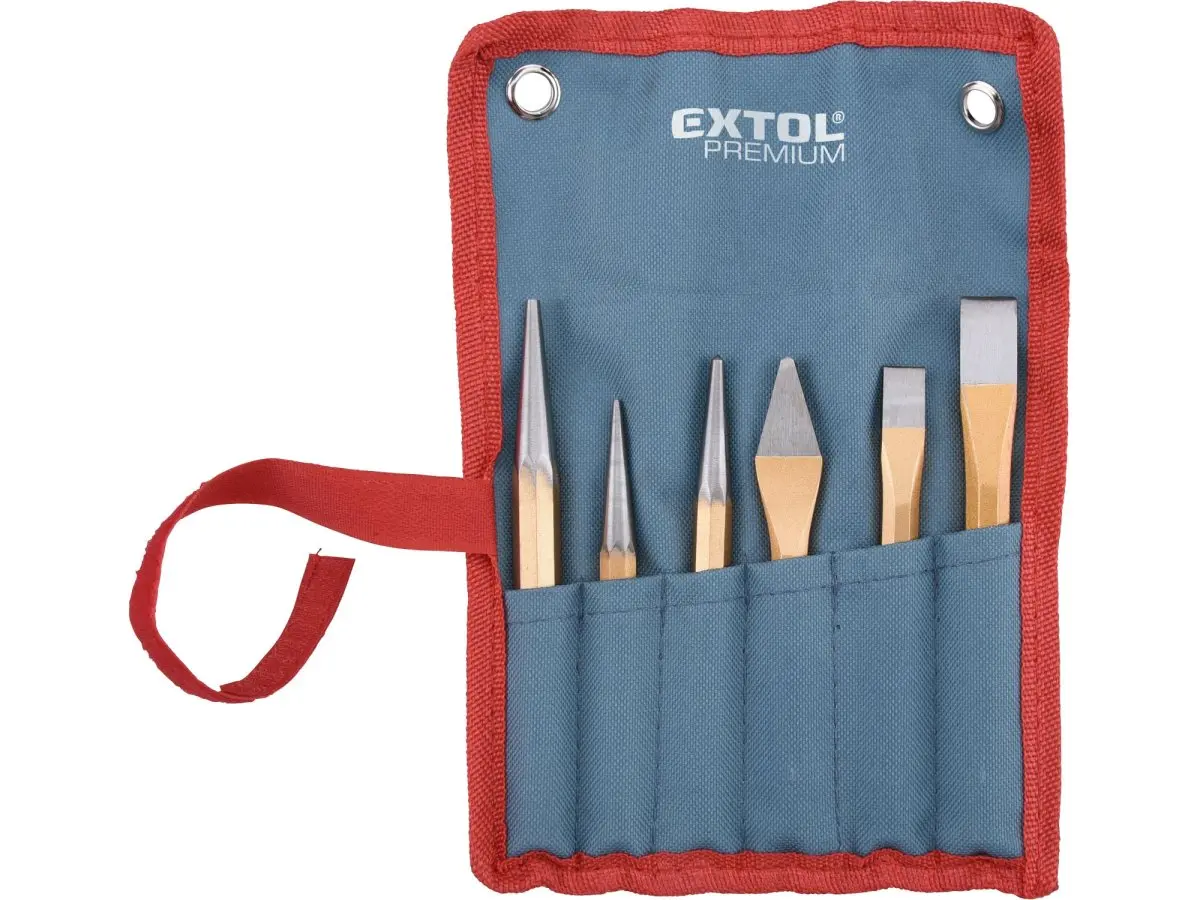EXTOL PREMIUM 8801820 sada sekáčů, průbojníků a důlčíku 6ks